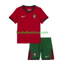 Günstige Fußball Trikotsatz Portugal Kinder Heimtrikot Euro 2024 Kurzarm
