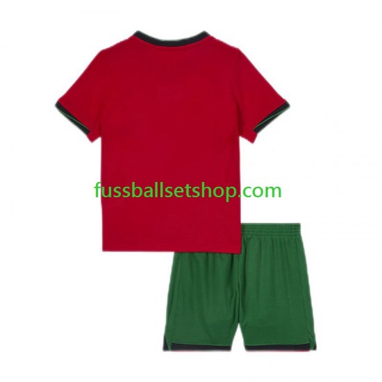 Günstige Fußball Trikotsatz Portugal Kinder Heimtrikot Euro 2024 Kurzarm