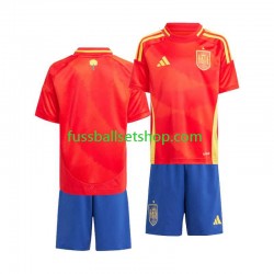 Günstige Fußball Trikotsatz Spanien Kinder Heimtrikot Euro 2024 Kurzarm
