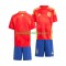 Günstige Fußball Trikotsatz Spanien Kinder Heimtrikot Euro 2024 Kurzarm