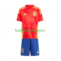 Günstige Fußball Trikotsatz Spanien Kinder Heimtrikot Euro 2024 Kurzarm