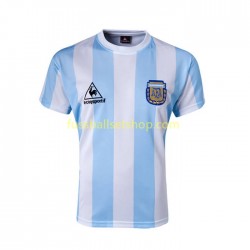 Günstige Fußball Trikotsatz Argentinien 1986 Retro Herren Heimtrikot Kurzarm