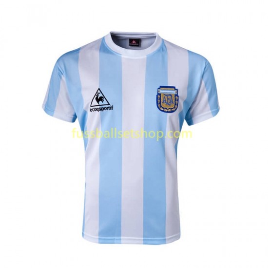 Günstige Fußball Trikotsatz Argentinien 1986 Retro Herren Heimtrikot Kurzarm