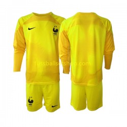 Günstige Fußball Trikotsatz Frankreich Torwart Kinder Ausweichtrikot World Cup 2022 Langarm