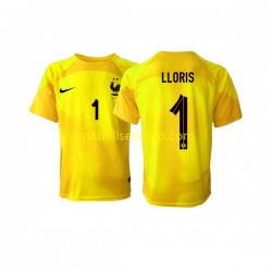 Günstige Fußball Trikotsatz Frankreich Hugo Lloris 1 Torwart Herren Ausweichtrikot World Cup 2022 Kurzarm