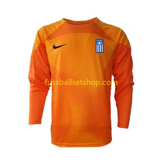 Günstige Fußball Trikotsatz Griechenland Torwart Herren Ausweichtrikot 2022-2023 Langarm