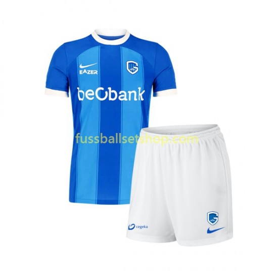 Günstige Fußball Trikotsatz KRC Genk Kinder Heimtrikot 2023-2024 Kurzarm