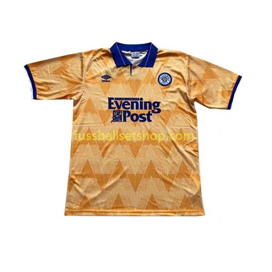 Günstige Fußball Trikotsatz Leeds United Retro Herren Auswärtstrikot 1991-1992 Kurzarm