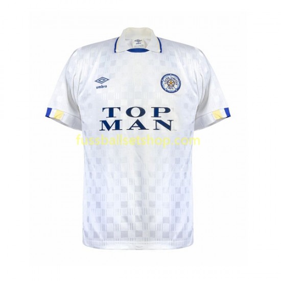 Günstige Fußball Trikotsatz Leeds United Retro Herren Heimtrikot 1989-1990 Kurzarm