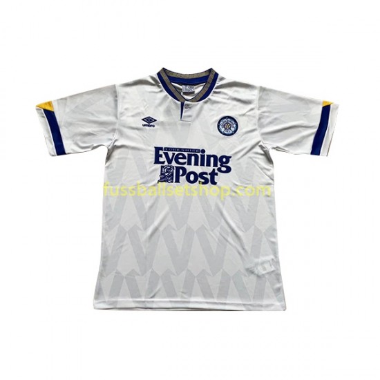 Günstige Fußball Trikotsatz Leeds United Retro Herren Heimtrikot 1991-1992 Kurzarm