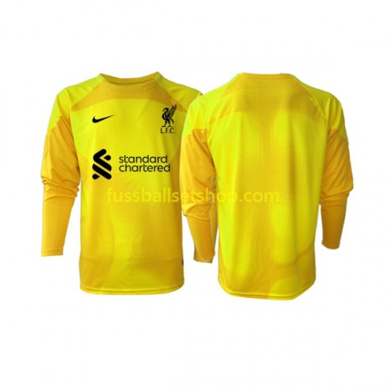 Günstige Fußball Trikotsatz Liverpool Torwart Herren Viertestrikot 2022-2023 Langarm