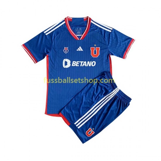 Günstige Fußball Trikotsatz Universidad de Chile Kinder Heimtrikot 2023 Kurzarm