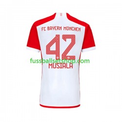 Günstige Fußball Trikotsatz FC Bayern München Jamal Musiala 42 Herren Heimtrikot 2023-2024 Kurzarm