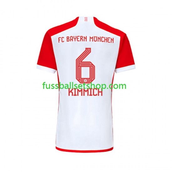 Günstige Fußball Trikotsatz FC Bayern München Joshua Kimmich 6 Herren Heimtrikot 2023-2024 Kurzarm
