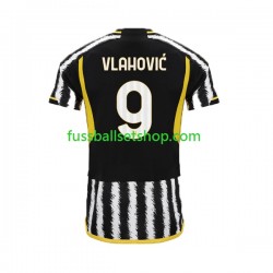 Günstige Fußball Trikotsatz USA Juventus Turin Dn Vlahovic 9 Herren Heimtrikot 2023-2024 Kurzarm