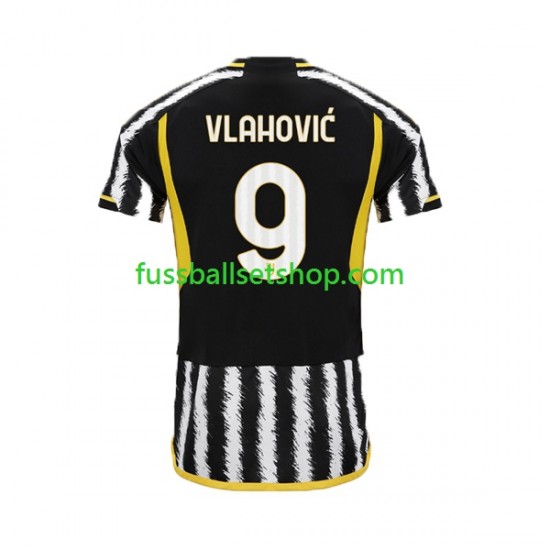 Günstige Fußball Trikotsatz USA Juventus Turin Dn Vlahovic 9 Herren Heimtrikot 2023-2024 Kurzarm