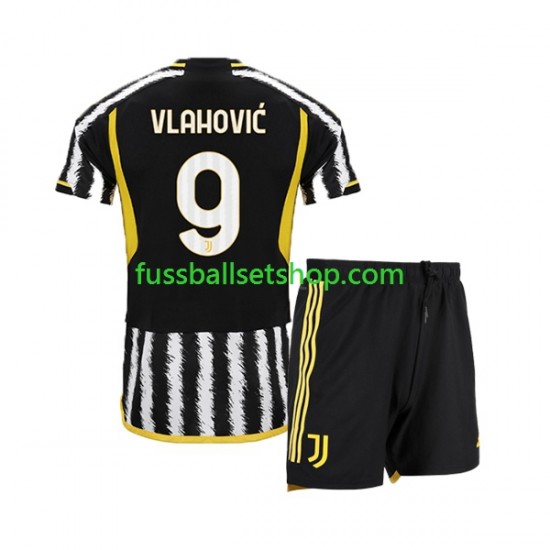 Günstige Fußball Trikotsatz USA Juventus Turin Dn Vlahovic 9 Kinder Heimtrikot 2023-2024 Kurzarm