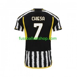 Günstige Fußball Trikotsatz Juventus Turin Federico Chiesa 7 Herren Heimtrikot 2023-2024 Kurzarm