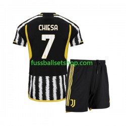 Günstige Fußball Trikotsatz Juventus Turin Federico Chiesa 7 Kinder Heimtrikot 2023-2024 Kurzarm