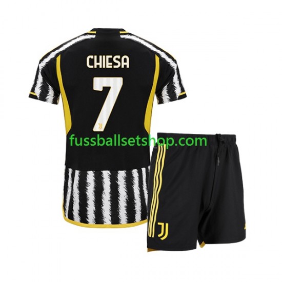 Günstige Fußball Trikotsatz Juventus Turin Federico Chiesa 7 Kinder Heimtrikot 2023-2024 Kurzarm