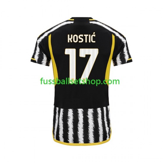 Günstige Fußball Trikotsatz Juventus Turin Filip Kostic 17 Herren Heimtrikot 2023-2024 Kurzarm