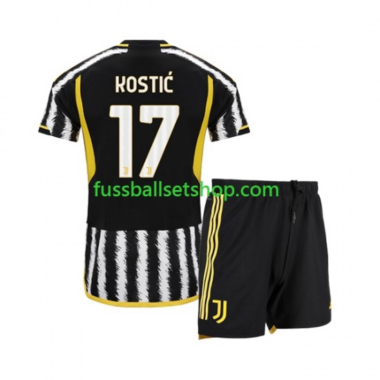 Günstige Fußball Trikotsatz Juventus Turin Filip Kostic 17 Kinder Heimtrikot 2023-2024 Kurzarm