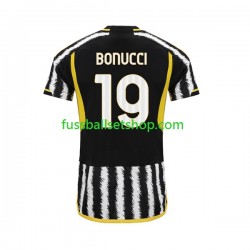 Günstige Fußball Trikotsatz Juventus Turin Leonardo Bonucci 19 Herren Heimtrikot 2023-2024 Kurzarm
