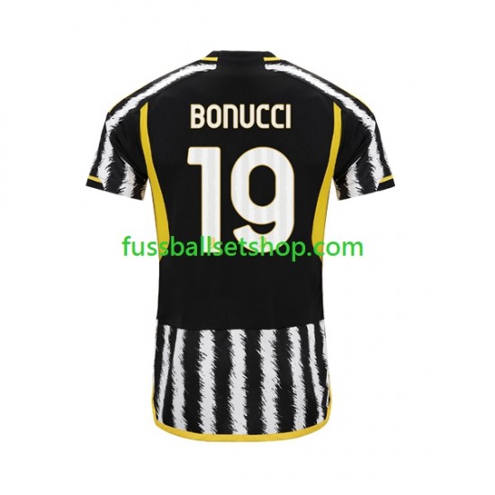 Günstige Fußball Trikotsatz Juventus Turin Leonardo Bonucci 19 Herren Heimtrikot 2023-2024 Kurzarm