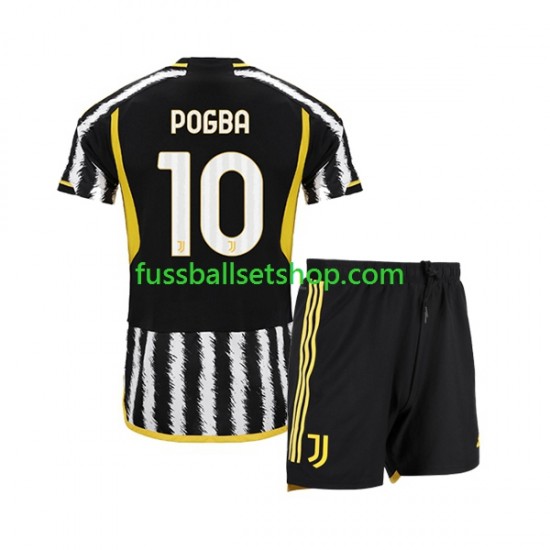 Günstige Fußball Trikotsatz Juventus Turin Paul Pogba 10 Kinder Heimtrikot 2023-2024 Kurzarm