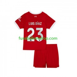 Günstige Fußball Trikotsatz Liverpool Luis Diaz 23 Kinder Heimtrikot 2023-2024 Kurzarm