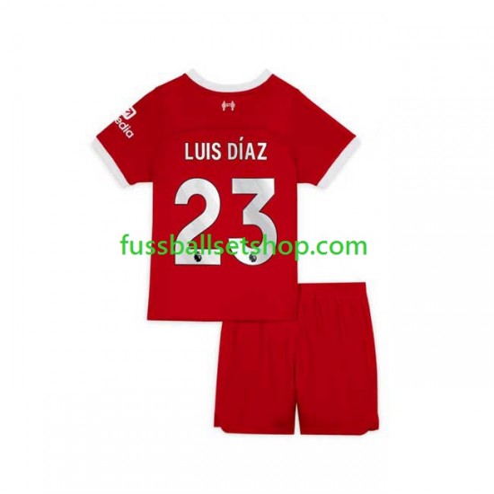Günstige Fußball Trikotsatz Liverpool Luis Diaz 23 Kinder Heimtrikot 2023-2024 Kurzarm