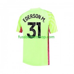 Günstige Fußball Trikotsatz Manchester City Ederson Moraes 31 Torwart Herren Ausweichtrikot 2023-2024 Kurzarm