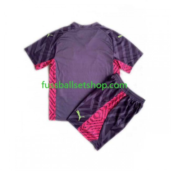 Günstige Fußball Trikotsatz Manchester City Torwart Kinder Auswärtstrikot 2023-2024 Kurzarm