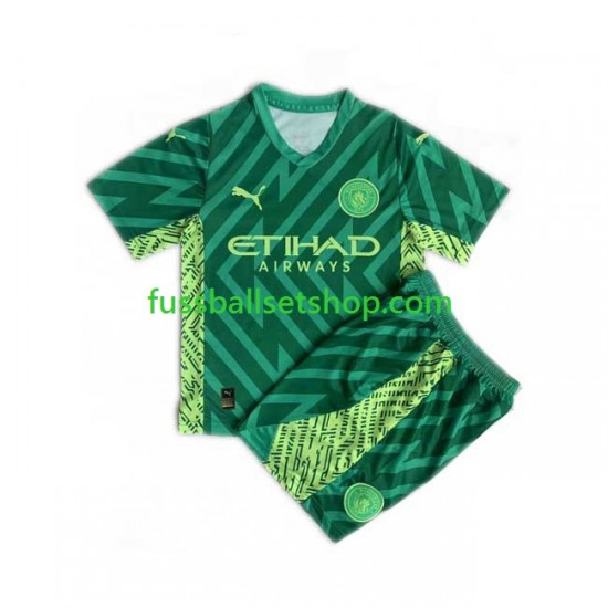 Günstige Fußball Trikotsatz Manchester City Torwart Kinder Heimtrikot 2023-2024 Kurzarm