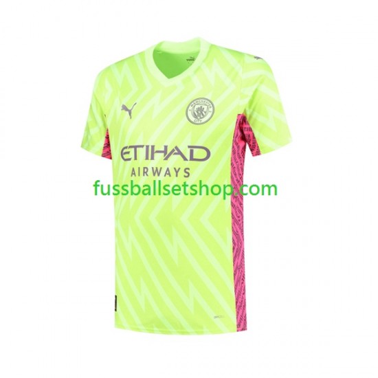 Günstige Fußball Trikotsatz Manchester City Torwart Herren Ausweichtrikot 2023-2024 Kurzarm