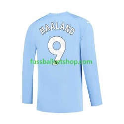 Günstige Fußball Trikotsatz Manchester City Haaland 9 Herren Heimtrikot 2023-2024 Langarm