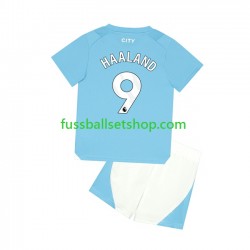 Günstige Fußball Trikotsatz Manchester City Haaland 9 Kinder Heimtrikot 2023-2024 Kurzarm