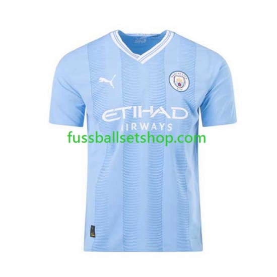 Günstige Fußball Trikotsatz Manchester City Herren Heimtrikot 2023-2024 Kurzarm