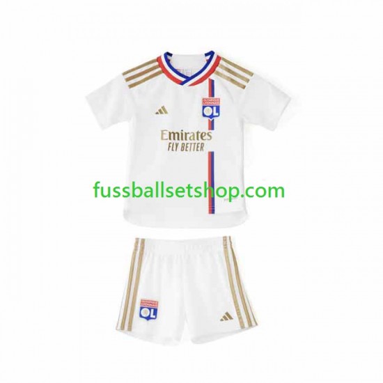 Günstige Fußball Trikotsatz Olympique Lyon Kinder Heimtrikot 2023-2024 Kurzarm