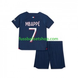 Günstige Fußball Trikotsatz Paris Saint-Germain Mbappé 7 Kinder Heimtrikot 2023-2024 Kurzarm