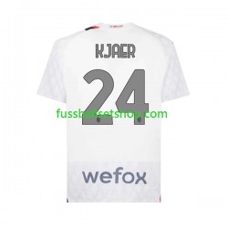 Günstige Fußball Trikotsatz AC Mailand Simon Kjaer 24 Herren Auswärtstrikot 2023-2024 Kurzarm