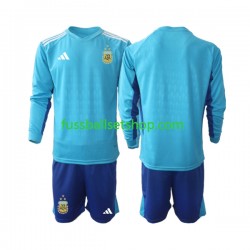 Günstige Fußball Trikotsatz Argentinien Torwart Kinder Ausweichtrikot 2023 Langarm