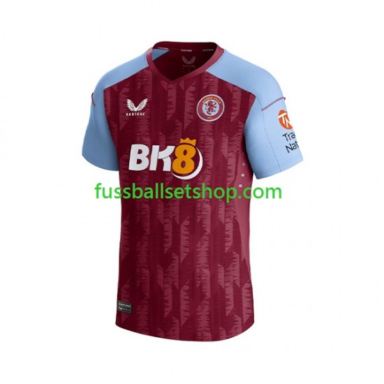 Günstige Fußball Trikotsatz Aston Villa Herren Heimtrikot 2023-2024 Kurzarm