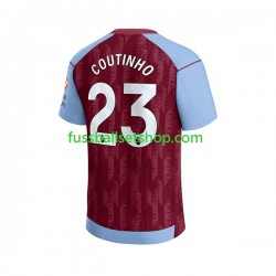 Günstige Fußball Trikotsatz Aston Villa Philippe Coutinho 23 Herren Heimtrikot 2023-2024 Kurzarm