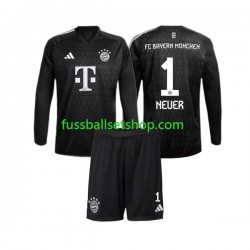 Günstige Fußball Trikotsatz FC Bayern München Manuel Neuer 1 Torwart Kinder Heimtrikot 2023-2024 Langarm