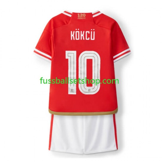 Günstige Fußball Trikotsatz Benfica Orkun Kokcu 10 Kinder Heimtrikot 2023-2024 Kurzarm
