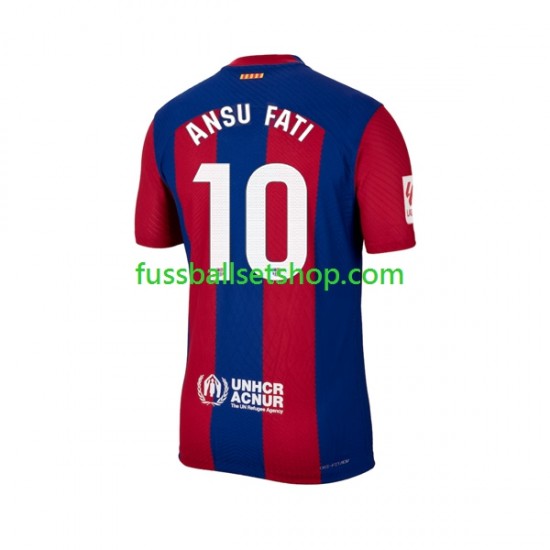 Günstige Fußball Trikotsatz FC Barcelona Ansu Fati 10 Herren Heimtrikot 2023-2024 Kurzarm
