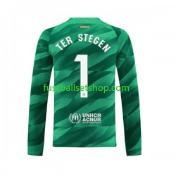 Günstige Fußball Trikotsatz FC Barcelona Ter Stegen 1 Torwart Herren Heimtrikot 2023-2024 Langarm