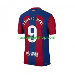 Günstige Fußball Trikotsatz FC Barcelona Robert Lewandowski 9 Herren Heimtrikot 2023-2024 Kurzarm