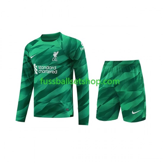 Günstige Fußball Trikotsatz Liverpool Torwart Kinder Heimtrikot 2023-2024 Langarm
